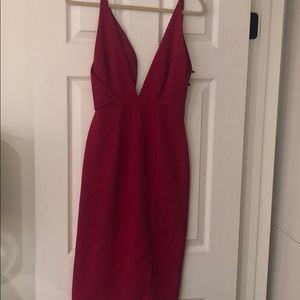 Very Sexy Hot Pink Slit Dress